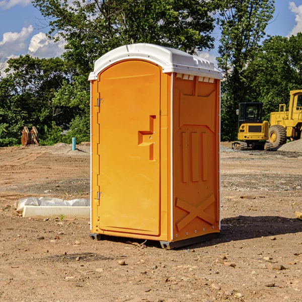 can i customize the exterior of the porta potties with my event logo or branding in Friedens